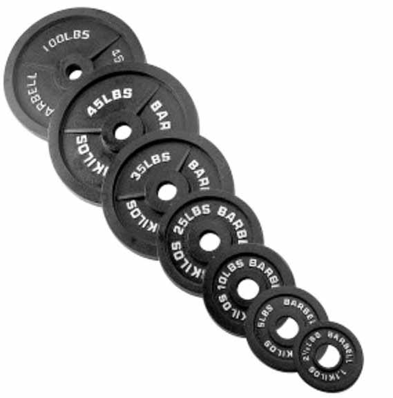 DISC BARBELL CAST IRON 15KGS, 2'S