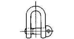 SHACKLE STRAIGHT EYE BOLT, GALV JIS-SC 6MM SWL 0.2TON