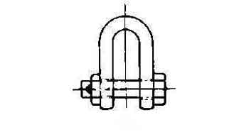 231333 - 卸扣直型六角头螺栓，镀锌 JIS-SB 44毫米 安全工作负荷12吨