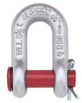 CROSBY, FORGED CHAIN SHACKLE, (SA) ROUND PIN TY, G-215, GALV, 5/16′
