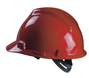 HELMET SAFETY SLOTTED V-Gard ?W/SATZ-ON SUSPENSION GRAY
