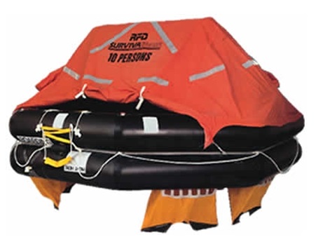 LIFERAFT INFLATABLE FOR 25MEN, THROW-OVER TYPE