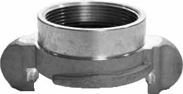 331886 - 适配器 铝 中岛 1-1/2"，卡箍 61MM/螺纹 2" BSP 内螺纹