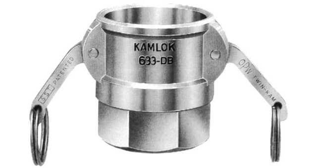 351808 - 凸轮锁紧式接头 铝合金，D型带内螺纹插座 3"