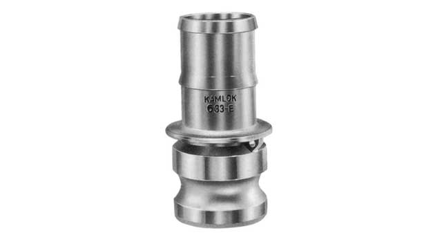 351900 - 凸轮锁紧式接头 铝合金，E型带软管端插头 1/2"