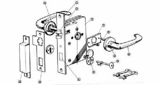 PART FOR TUMBLER MORTISE LOCK, OHS#2410 #11 HANDLE SHAFT