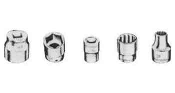 SOCKET WRENCH 6-POINT, 9.5MM/SQ DRIVEX1/4"