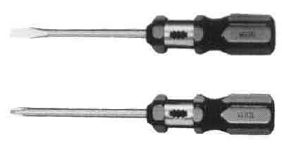 612342 - 棘轮塑料柄一字螺丝刀，6X100MM