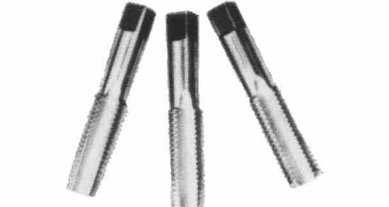 631301 - 丝锥 手用惠氏粗牙 1/16"×60TPI 3件套 碳钢