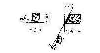 632955 - 硬质合金刀片 #09-J-1R 40度，右手 25×12×8mm