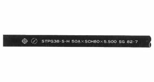 710237 - 碳钢管道 STPG ERW，SCH-80（表示厚度为80） 3-1/2"(90A)×5.5米