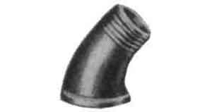 ELBOW STREET MALLEABLE CAST, IRON GALV 45DEG 1/2