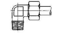 733223 - 带外螺纹钢制压缩弯头，13.8mm×PT1/4 400kg