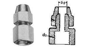 733697 - 扩口异径接头 黄铜 3/8"×PF3/8