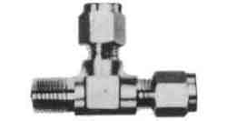734352 - 不锈钢无扩口直通三通（公头），尺寸 6mm x PT1/4