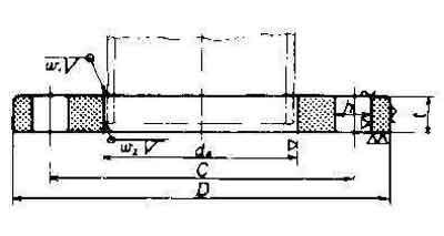 734723 - 不锈钢焊接法兰，平面对焊法兰 10KG - 65mm