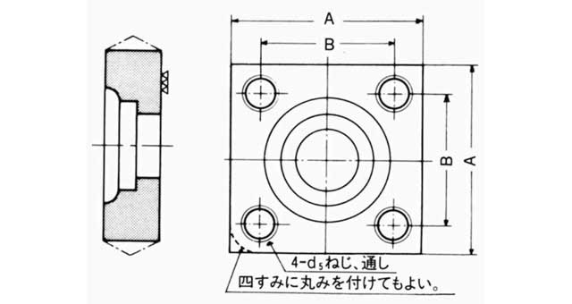 734832 - 方管焊接法兰，SSB 系列内六角圆柱头螺钉 - 20mm