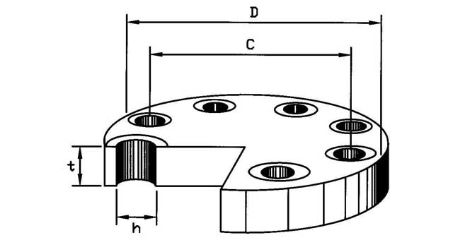 735689 - 碳钢盲板法兰，DIN2527 标准 PN40 压力等级 - 450mm