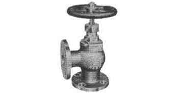 ANGLE VALVE BRONZE FLANGED-END, F7302 5KG-25MM