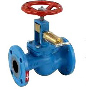 QUICK CLOSING VALVE (DIN), DUCTILE CAST IRON, FLANGE END, STRAIGHT TY, PNEUMATIC OPERATION TY, PN 10, DIN 32