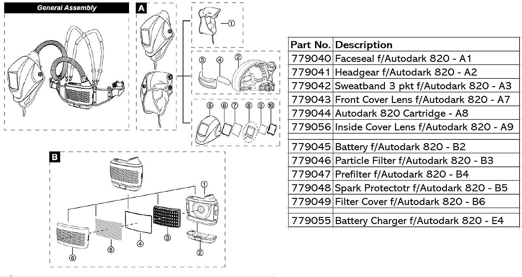 SWEATBAND 3 PKT F/AUTODARK 820 - A3