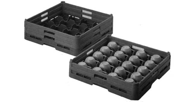 173004 RACK CUP DISH WASHER PLASTIC, 500X500X110MM 20 POCKETS