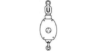 231729 BLOCK WOODEN W/SHACKLE SB26 &, BECKET F3426-W3BS TRIPLE 300MM