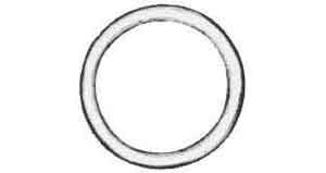 231194 RING ROUND STEEL WELDED BLACK, 32X150MM