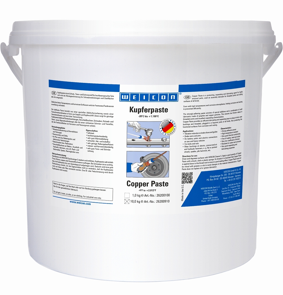 450892 ANTI-SEIZE COPPER PASTE WEICON, KP 10000 10KGS/BUCKET