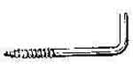 696628 SCREW HOOK BRASS NO.7 45MM