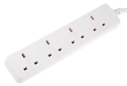 792984 RECEPTACLE 3WAYS BRITISH PLUG, 3 FLAT PINS W/3MTR CORD