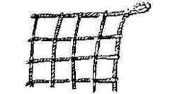 232152 CARGO NET P.P. 3X3MTR, 200MM/MESH RIM ROPE 24MM DIAM