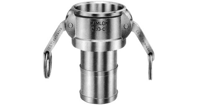 352017 COUPLING CAM&GROOVE BRASS, C SOCKET W/HOSE END 1-1/4