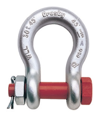 234307 SHACKLE ANCHOR FORGED CROSBY, BOLT TYPE G-2140 GALV 4