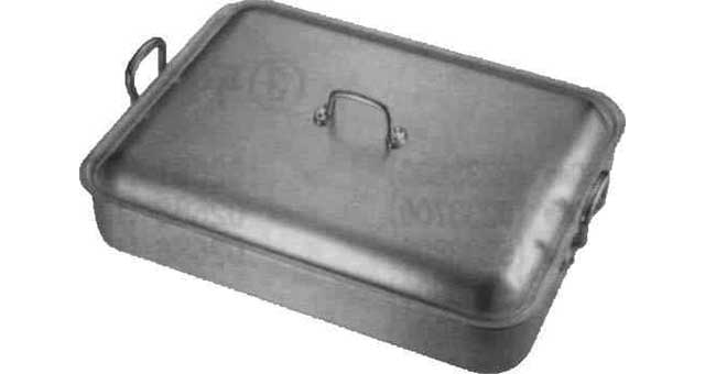172061 ROASTING PAN ALUMINIUM W/LID, 350X250X70MM