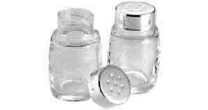 171003 PEPPER SHAKER GLASS, WITH PLASTIC TOP