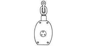 231612 BLOCK WOODEN WITH SHACKLE SC10, JIS-F3426-W1AS SINGLE 140MM