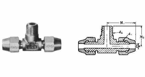 733793 TEE FLARED MALE END BRASS, 3/8