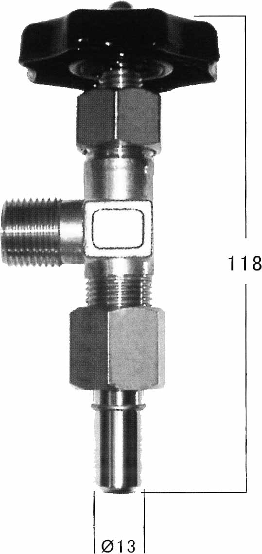 850505 VALVE GAS OUTLET STATION OX-H, IN: M18X1.5 OUT: 3/4-16UNF (R)