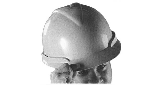 310203 HELMET SAFETY LATERAL PROTECT, POLYETHLENE RED