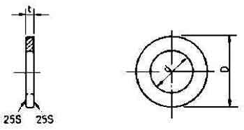 694846 WASHER PLAIN ROUND, STAINLESS STEEL M30.0