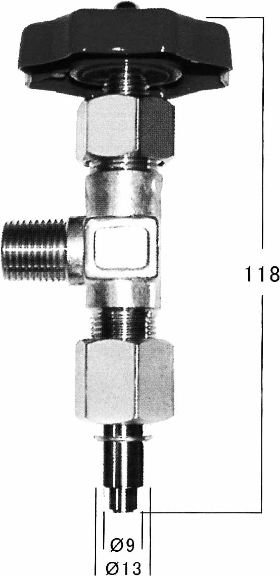 850508 VALVE GAS OUTLET STATION AC-S, IN: M18X1.5 OUT: M16X1.5 (L)