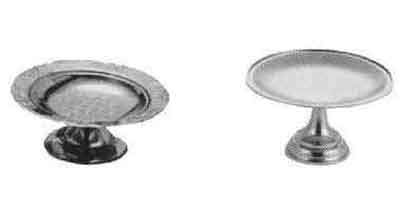 170917 CAKE OR FRUIT STAND PLAIN, STAINLESS STEEL 255MM DIAM