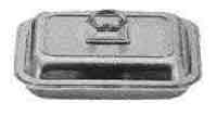 170848 VEGETABLE DISH W/COVER S.STEEL, RECTANGULAR 310X243X46MM