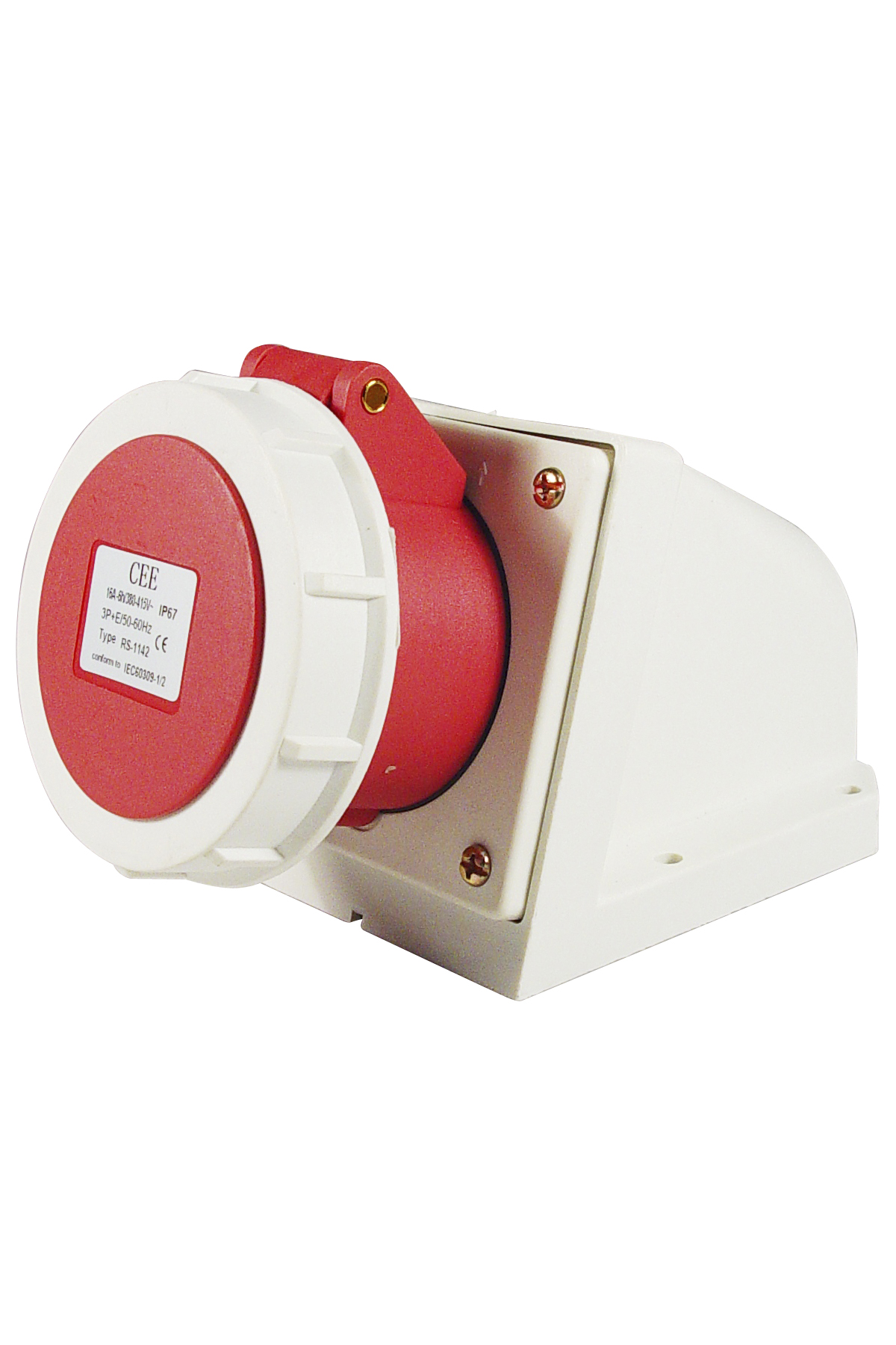 792740 RECEPTACLE CEE AC380V RED 4P, 32AMP 6H IP44