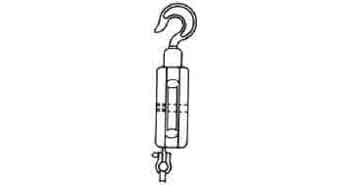 231632 BLOCK WOODEN WITH HOOK&BECKET, JIS-F3426-W1BH SINGLE 180MM