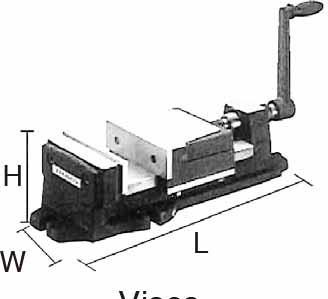 613744 VISE MILLING F TYPE FIXED BASE, JAW SIZE 204X146X63MM