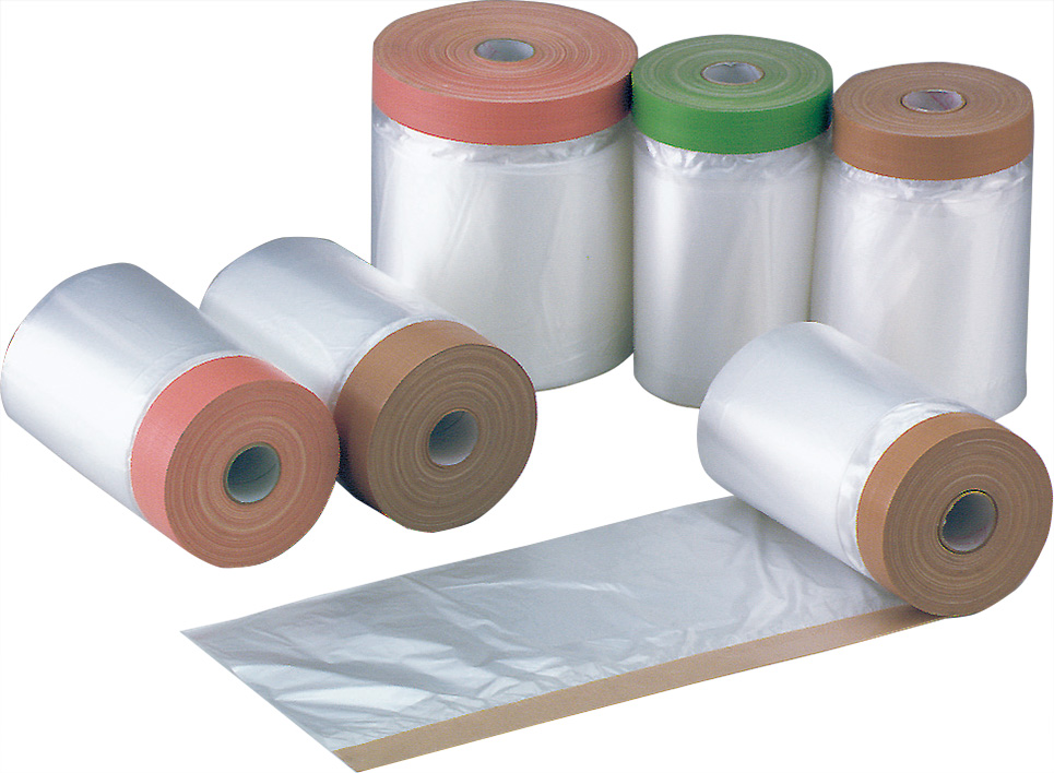 471386 TAPE MASKING CLOTH W/POLY FILM, TAPE 17MM FILM 550MMX25MTR