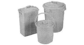 174164 GARBAGE CAN PLASTIC W/COVER, LARGE ROUND 120LTR