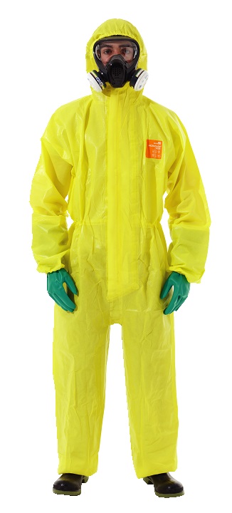 312096 WORKWEAR FLEX. 3 LAYER FABRIC, MICROCHEM 3000 YELLOW XXXL
